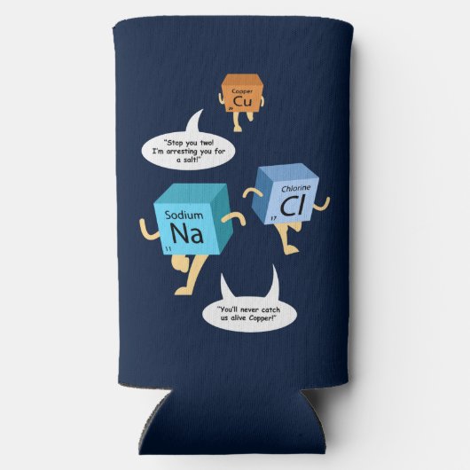 Funny Chemistry Periodic Table Elements Science Seltzer Blikjeskoeler (Achterkant)