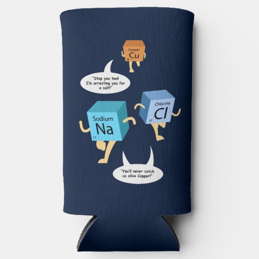 Funny Chemistry Periodic Table Elements Science Seltzer Blikjeskoeler (Voorkant)