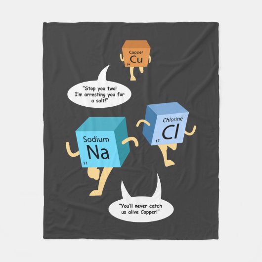 Funny Chemistry Periodic Table Pun Fleece Deken (Voorkant)