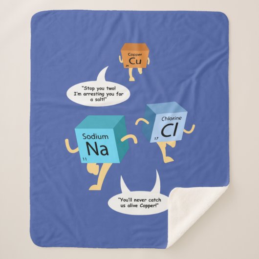 Funny Chemistry Periodic Table Science Sherpa Deken (Voorkant)
