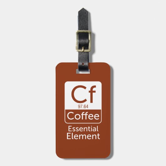 Funny Chemistry Pun Joke coffeesemelem Bagagelabel (Voorkant verticaal)