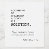 Funny Chemistry quote with personalized message Wijn Etiket (Enkel label)