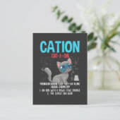Funny Chemistry Scientist Cation Element Cat Lover Briefkaart (Staand voorkant)