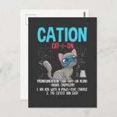 Funny Chemistry Scientist Cation Element Cat Lover Briefkaart (Voorkant / Achterkant)