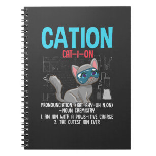 Funny Chemistry Scientist Cation Element Cat Lover Notitieboek
