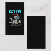Funny Chemistry Scientist Cation Element Cat Lover Visitekaartje (Voorkant / Achterkant)