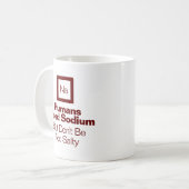 Funny Chemistry Sodium Quote Nerd Gift  Koffiemok (Voorkant links)