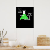 Funny Chemistry T-shirt als je geen deel uitmaakt  Poster (Keuken)