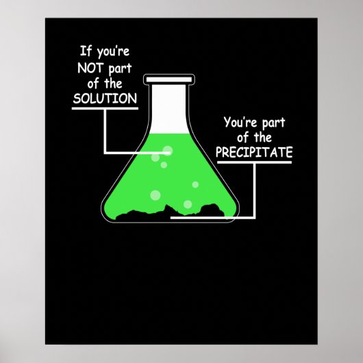 Funny Chemistry T-shirt als je geen deel uitmaakt  Poster (Voorkant)