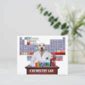 Funny Chemistry Teacher Briefkaart met Lab (Staand voorkant)