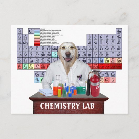 Funny Chemistry Teacher Briefkaart met Lab (Voorkant)