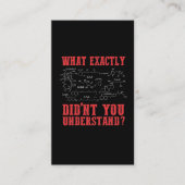 Funny Chemistry Teacher Chemist Student Formule Visitekaartje (Voorkant)