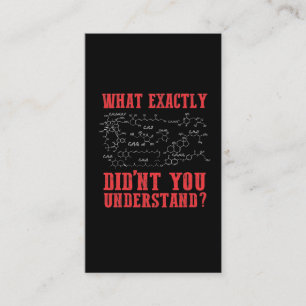 Funny Chemistry Teacher Chemist Student Formule Visitekaartje