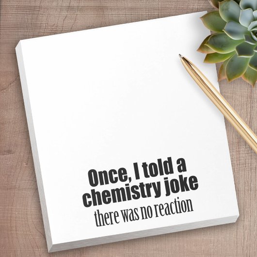 Funny Chemistry Teacher Quote - geen reactie Notitieblok