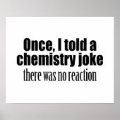 Funny Chemistry Teacher Quote - geen reactie Poster (Voorkant)