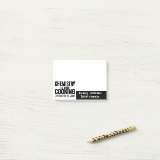 Funny Chemistry Teacher Quote Post-it® Notes (Op bureau)