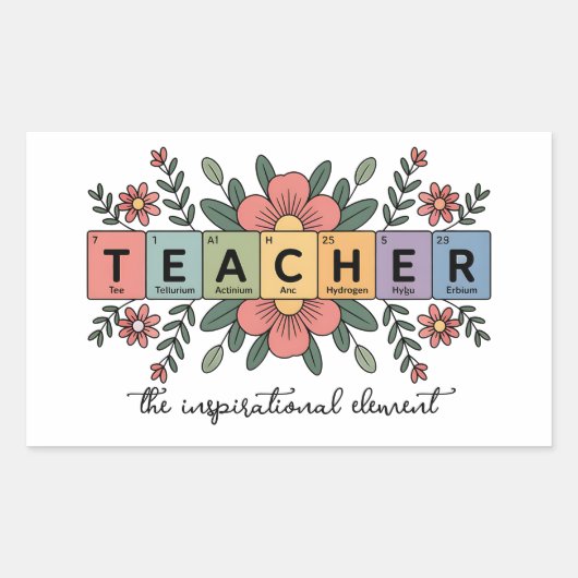 Funny Chemistry Teacher | Science Lover  Rechthoekige Sticker (Voorkant)