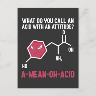 Funny Chemistry Teacher Student Lab Amino Acid Briefkaart