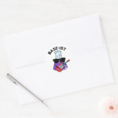 Funny Chemistry-woordspeling op de basislijst Ronde Sticker (Envelop)