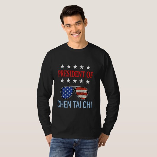 Funny Chen Tai Chi Healing Usa Flag Therapist Sayi T-shirt (Voorkant volledig)
