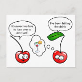 Funny Cherry Puns Joke Briefkaart (Voorkant)