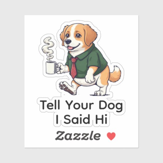 Funny Chesapeake Bay Ret dog Business Suit Coffee  Sticker (Vel)