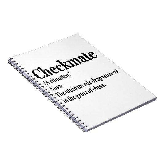 Funny Chess Checkmate Definition Chess Lover Notitieboek (Rechterzijde)
