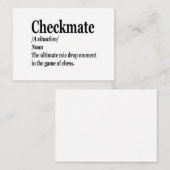 Funny Chess Checkmate Definition Chess Lover Notitiekaartje (Voorkant / Achterkant)