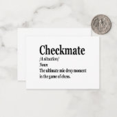 Funny Chess Checkmate Definition Chess Lover Notitiekaartje (Voorkant / Achterkant in situ)