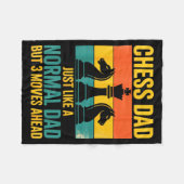 Funny Chess Dad Like Normal Dad Three Moves Ahead  Fleece Deken (Voorkant (Horizontaal))
