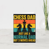 Funny Chess Dad Like Normal Dad Three Moves Ahead  Kaart (Voorkant)