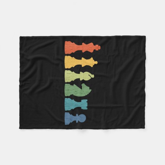 Funny Chess Eces Board Game Lover Player Themed Ch Fleece Deken (Voorkant (Horizontaal))