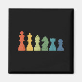 Funny Chess Eces Board Game Lover Player Themed Ch Magneet (Voorkant)
