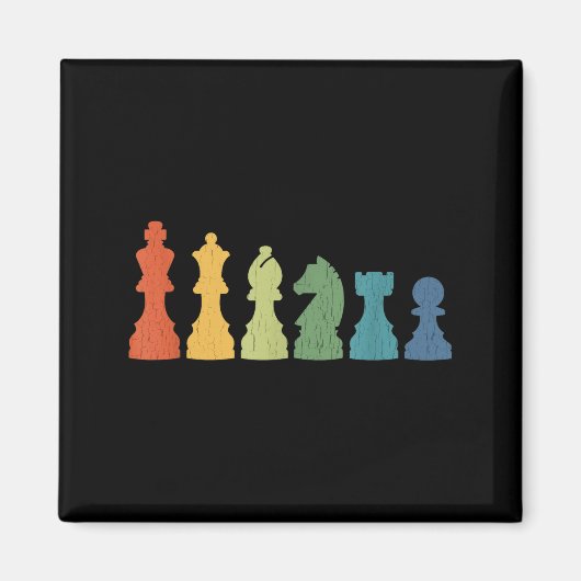 Funny Chess Eces Board Game Lover Player Themed Ch Magneet (Voorkant)