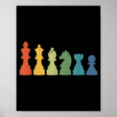 Funny Chess Eces Board Game Lover Player Themed Ch Poster (Voorkant)