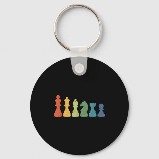Funny Chess Eces Board Game Lover Player Themed Ch Sleutelhanger (Voorkant)