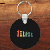 Funny Chess Eces Board Game Lover Player Themed Ch Sleutelhanger (Voorkant)