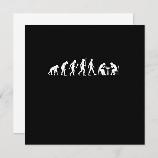 Funny Chess Evolution Chess Player Gift Idee Kaart (Voorkant / Achterkant)