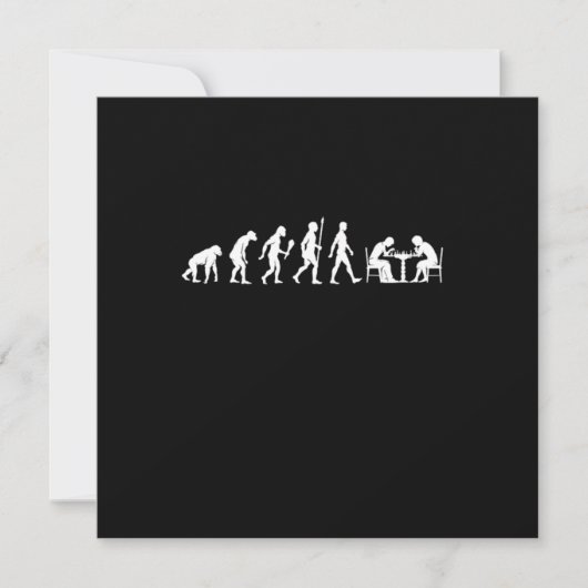 Funny Chess Evolution Chess Player Gift Idee Kaart (Voorkant)