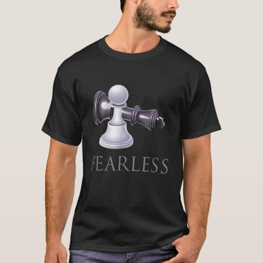 Funny Chess - Fearless, Chess Player Smart Gift T-shirt (Voorkant)