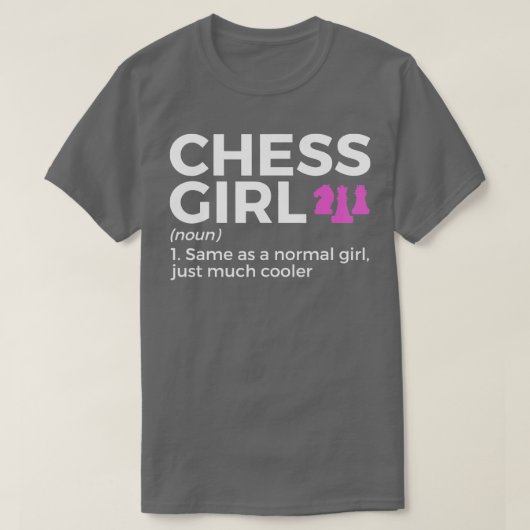 Funny Chess Girl Definition Chess Player T-shirt (Design voorkant)