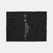 Funny Chess Heartbeat Checkers Board Game Tourname Fleece Deken (Voorkant (Horizontaal))