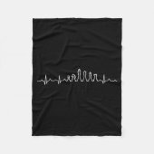 Funny Chess Heartbeat Checkers Board Game Tourname Fleece Deken (Voorkant)