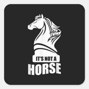 Funny Chess is geen paarse kinderspeelster Vierkante Sticker
