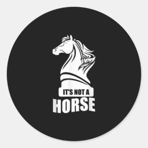 Funny Chess is geen paarse Knight Piece-speler Ronde Sticker