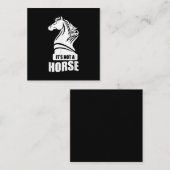 Funny Chess is geen paarse Knight Piece-speler Vierkante Visitekaartje (Voorkant / Achterkant)