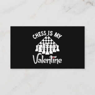 Funny Chess is mijn Valentijn Coach Player Fan Lov Visitekaartje
