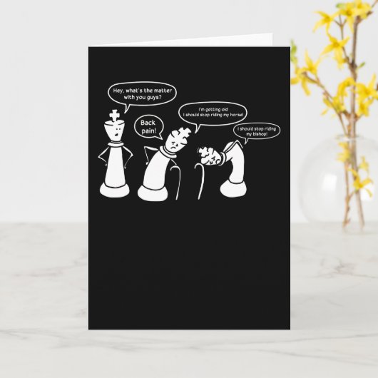 Funny Chess Kaart (Gele Bloem)