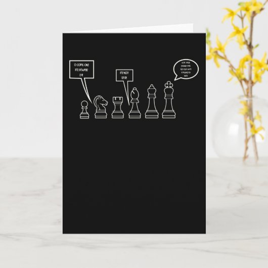 Funny Chess Kaart (Gele Bloem)