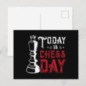 Funny Chess King Castling Design Aankondigingskaart (Voorkant / Achterkant)